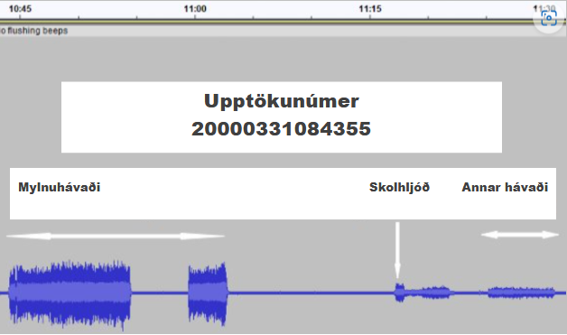 A picture showing the waveform of the machine noises